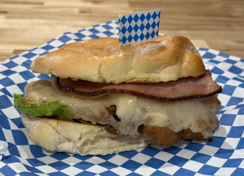 Bacon Swiss Schnitzel Sandwich